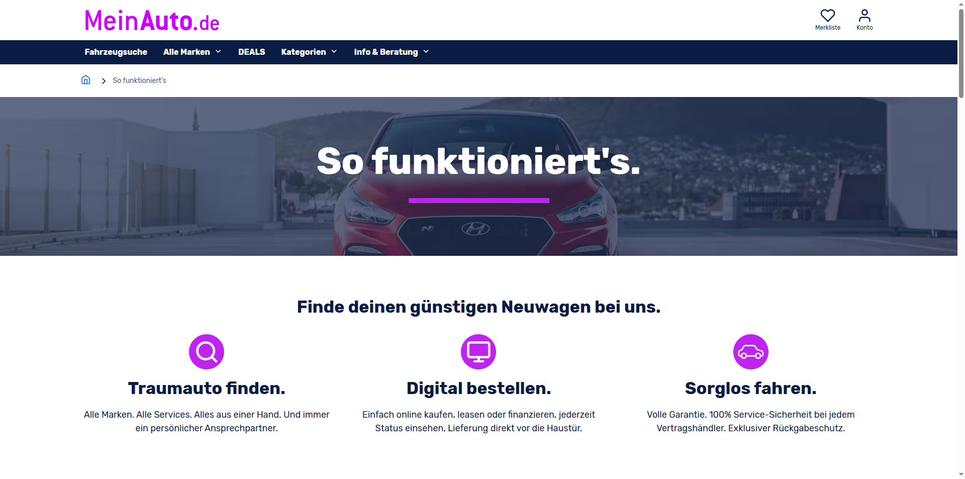MeinAuto-Konzept-Screenshot